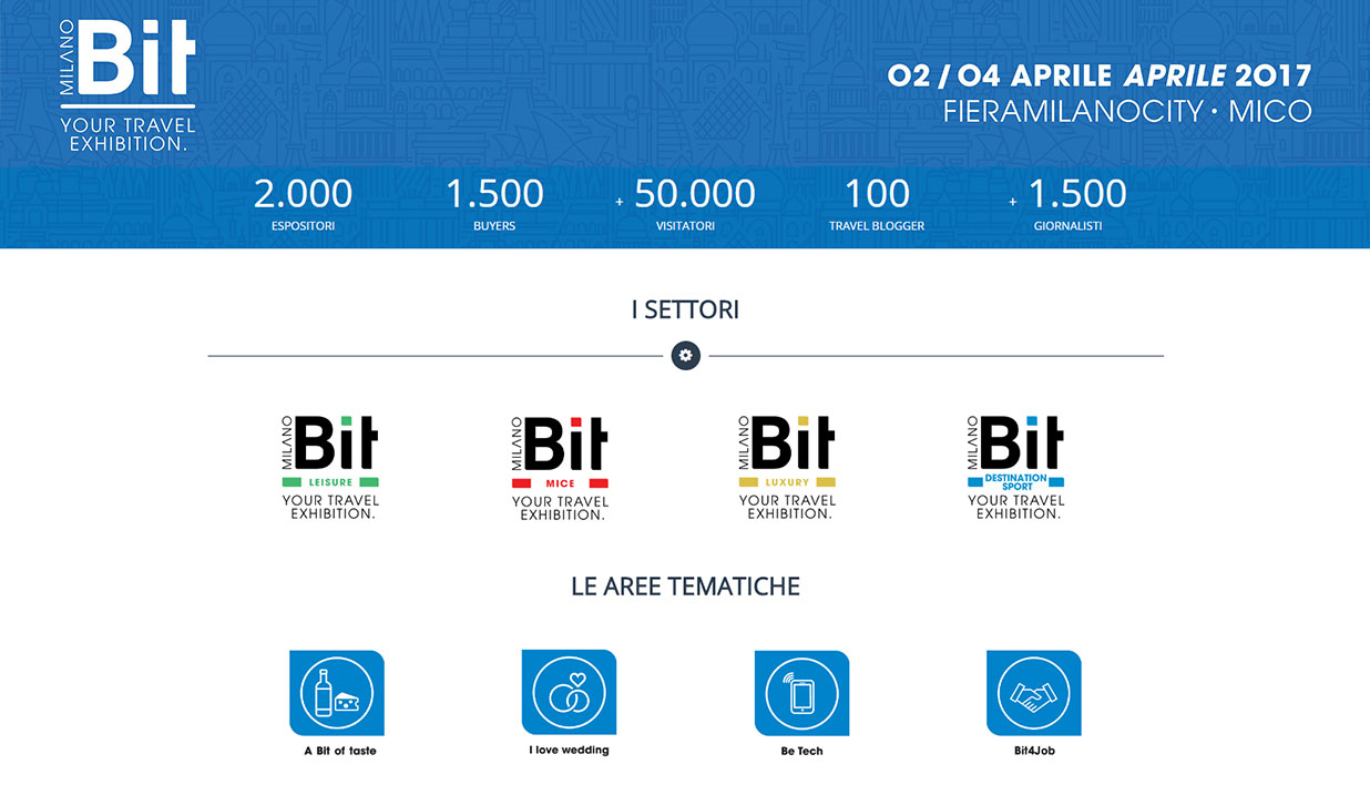 BIT Milano 2017, dal 2 al 4 Aprile presso Fieramilanocity - MiCo tutte le informazioni -Generale